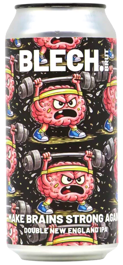 Craft beer Blech Brut MAKE BRAINS STRONG AGAIN