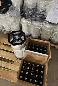 Craft beer in warehouse